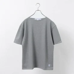 GLACON / Solid colour Boat neck Big shirt