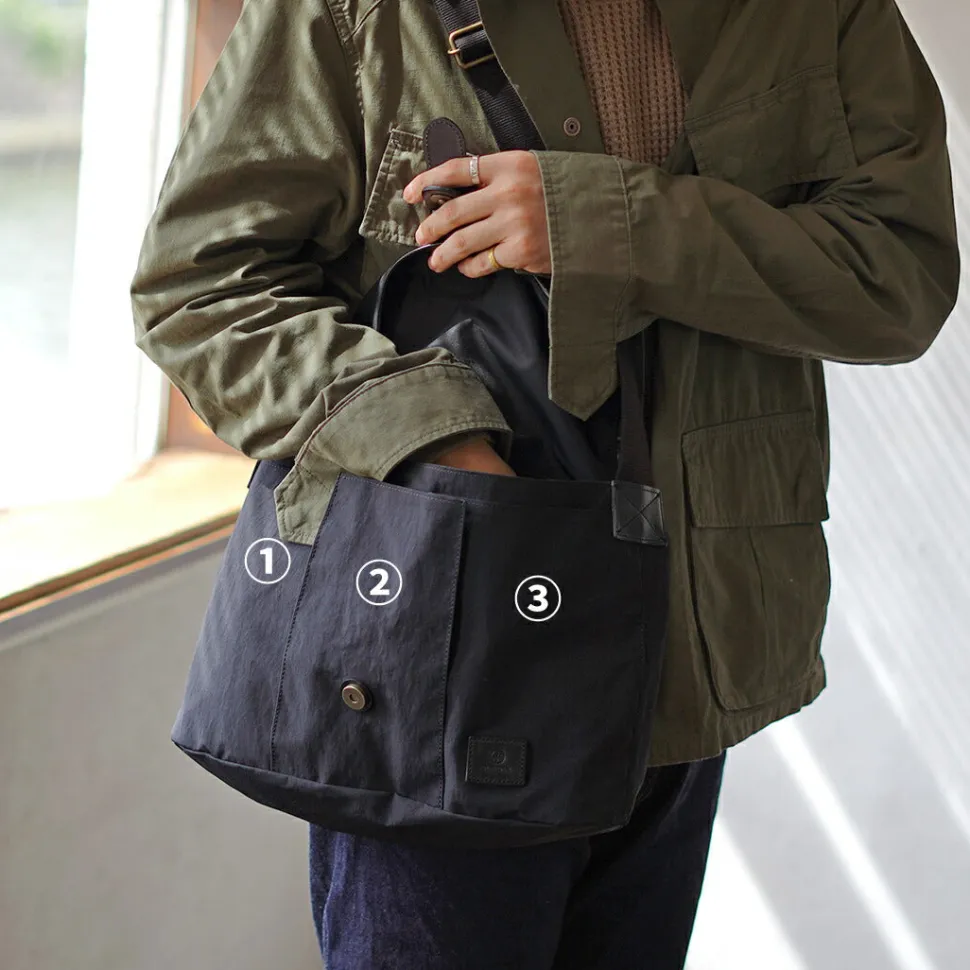 GLENROYAL / Flap Shoulder Bag Nylon Tussah