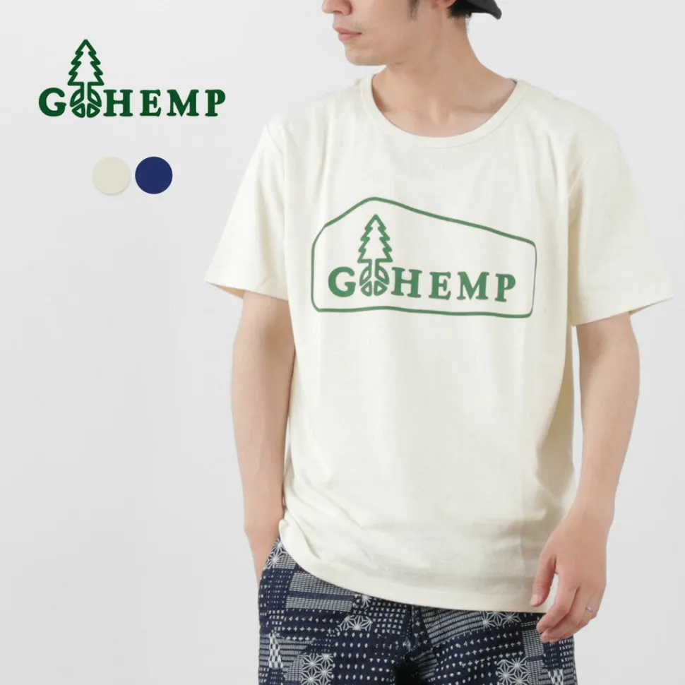 GOHEMP / Box Logo Basic Short Sleeve T-Shirt