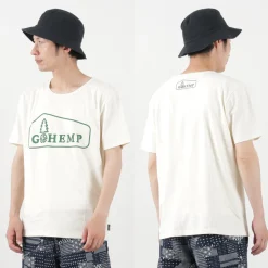 GOHEMP / Box Logo Basic Short Sleeve T-Shirt