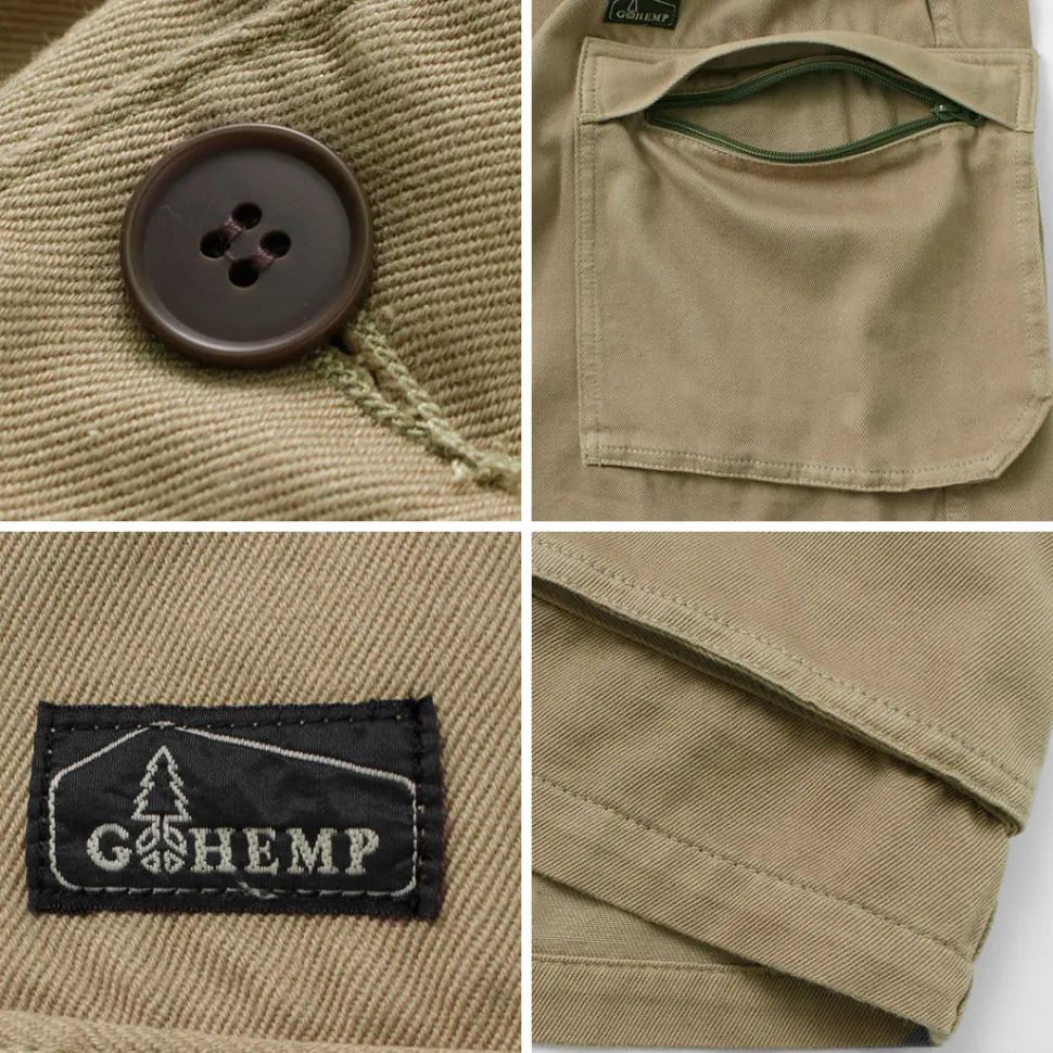 GOHEMP / Green Lodge Jacket Hemp Cotton Recycled Polyester Cloth