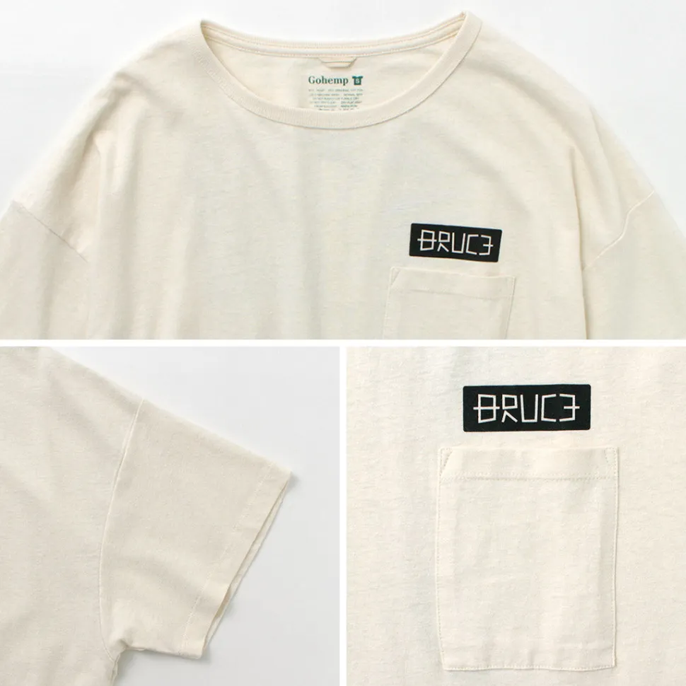 GOHEMP / NC Mono Tone Wide Poket Tee