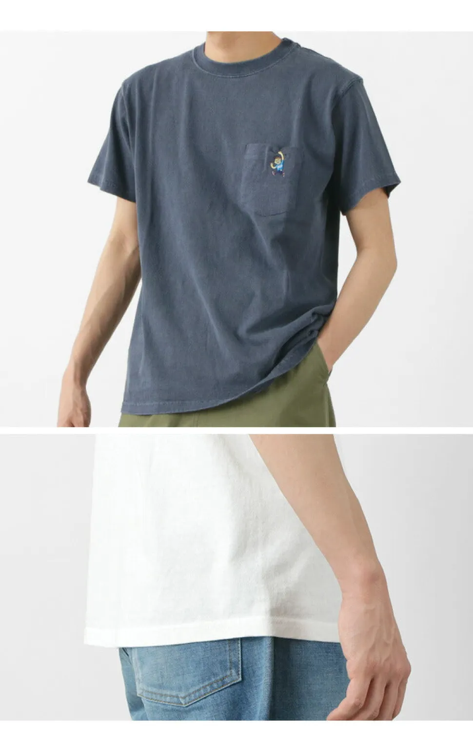 GOOD ON / GO BOY Hanging embroidery short sleeve pocket