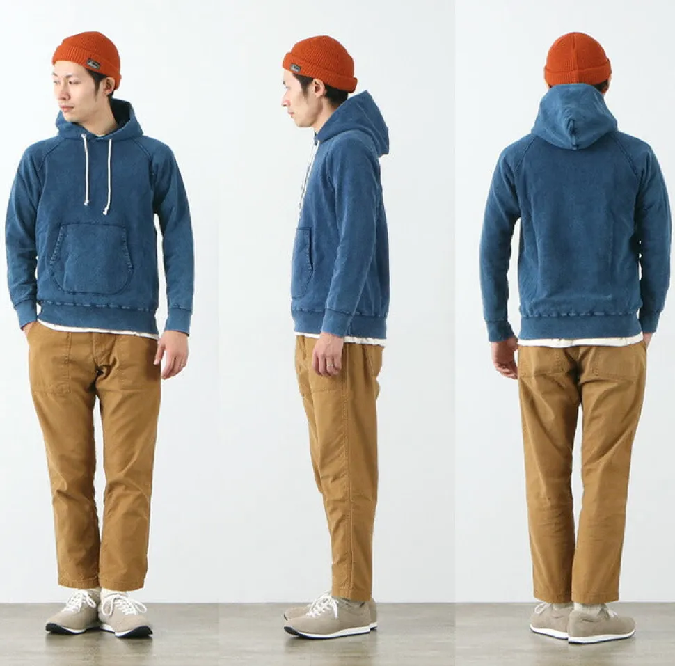GOOD ON / GOBW1203 IS Indigo Raglan Pullover Hooded Sweatshirt