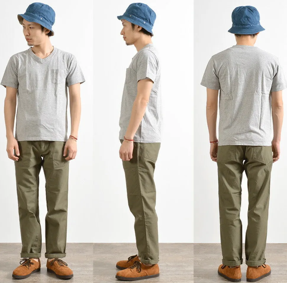 GOOD ON / GOST1408 Short sleeve V-neck pocket T-shirt