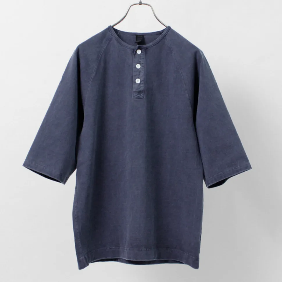 GOOD ON / Half Sleeve Heavy Retro Henry Neck T-Shirt