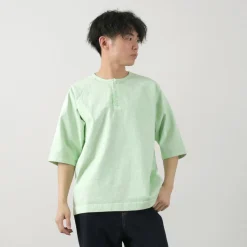 GOOD ON / Half Sleeve Heavy Retro Henry Neck T-Shirt