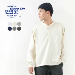 GOOD ON / L/S heavy henley T