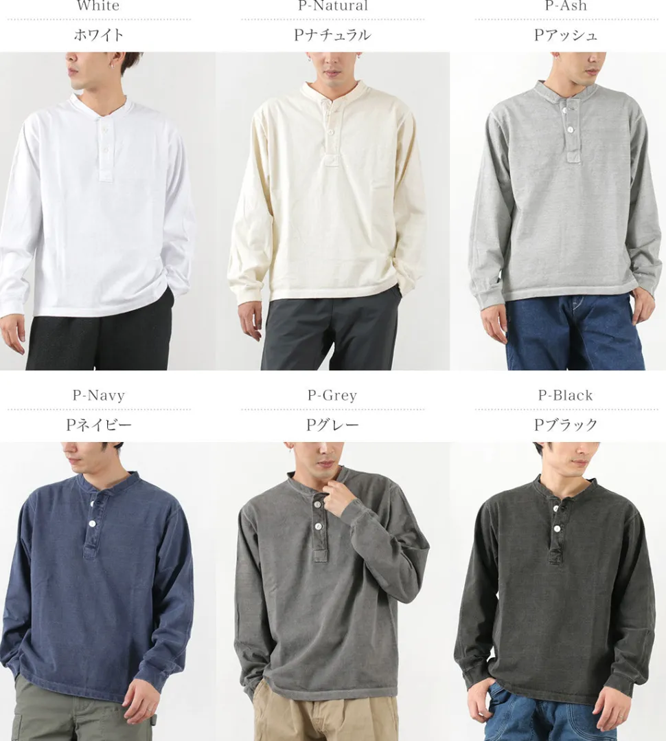 GOOD ON / L/S heavy henley T