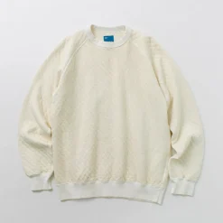 GOOD ON / Quilted Long Sleeve Raglan Crewneck Shirt Photoelectron