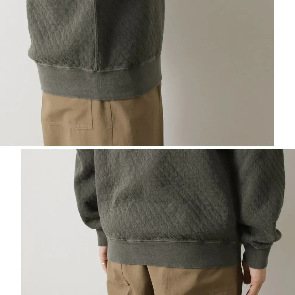 GOOD ON / Quilted Long Sleeve Raglan Crewneck Shirt Photoelectron