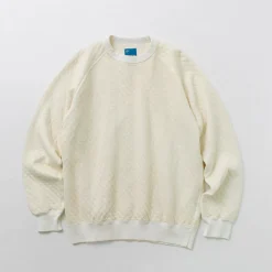 GOOD ON / Quilted Long Sleeve Raglan Crewneck Shirt Photoelectron