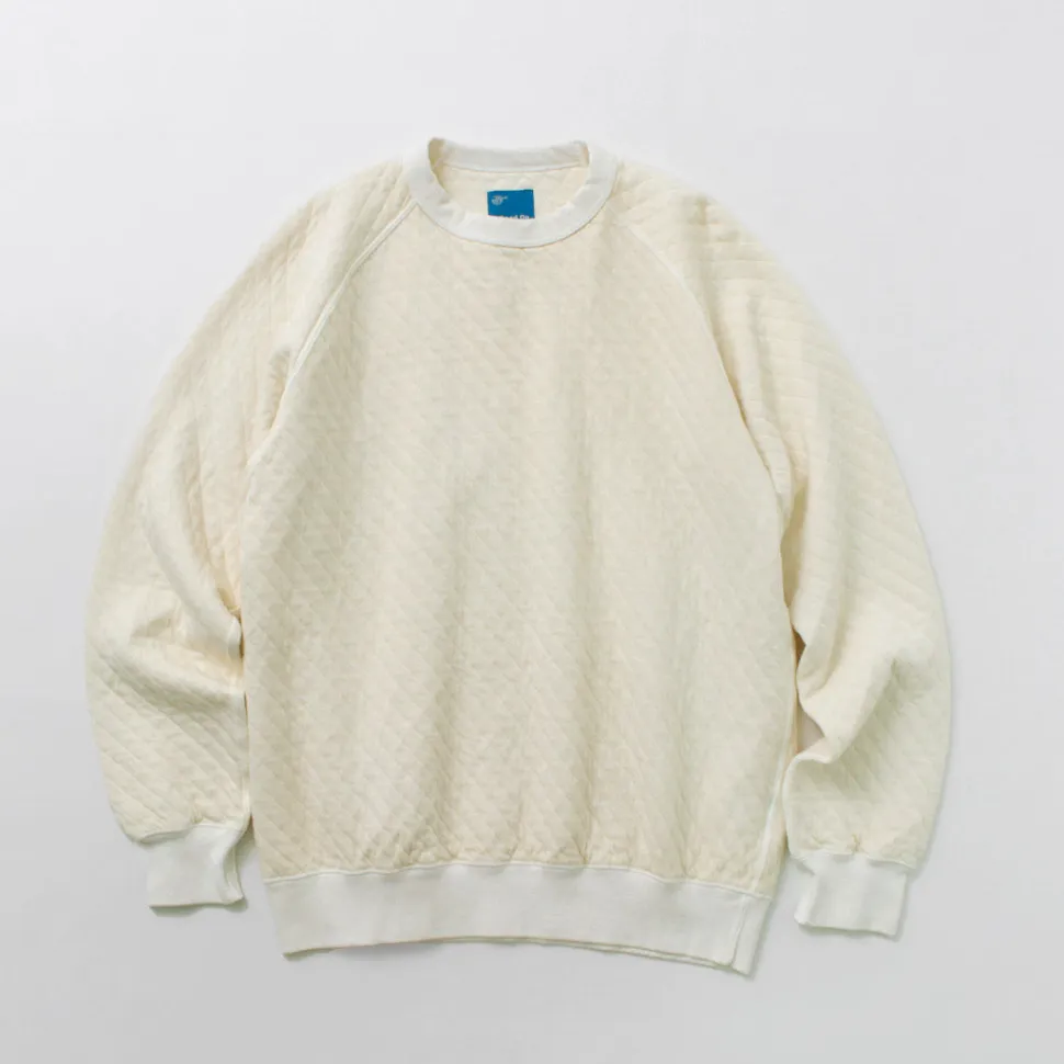 GOOD ON / Quilted Long Sleeve Raglan Crewneck Shirt Photoelectron