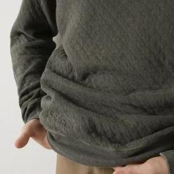 GOOD ON / Quilted Long Sleeve Raglan Crewneck Shirt Photoelectron