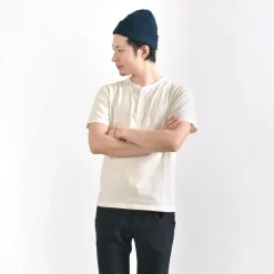 GOOD ON / Short sleeve henley neck T-shirt