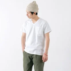 GOODWEAR / Coded short sleeve V-neck pocket T-shirt