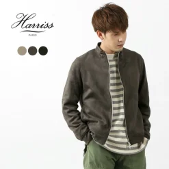HARRISS / Knit Suede Double Zip Riders