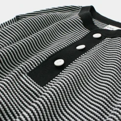 HEALTHKNIT / Basic Waffle Henley Neck Long Sleeve