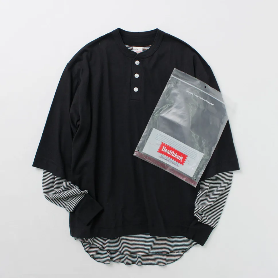 HEALTHKNIT / 2 Pack T-Shirt 7/10 Sleeve + Long Sleeve Waffle