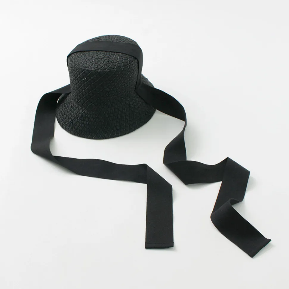 HICOSAKA / Paper Knit Bucket Ribbon Hat