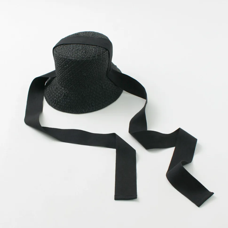 HICOSAKA / Paper Knit Bucket Ribbon Hat