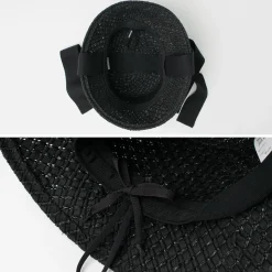 HICOSAKA / Paper Knit Bucket Ribbon Hat