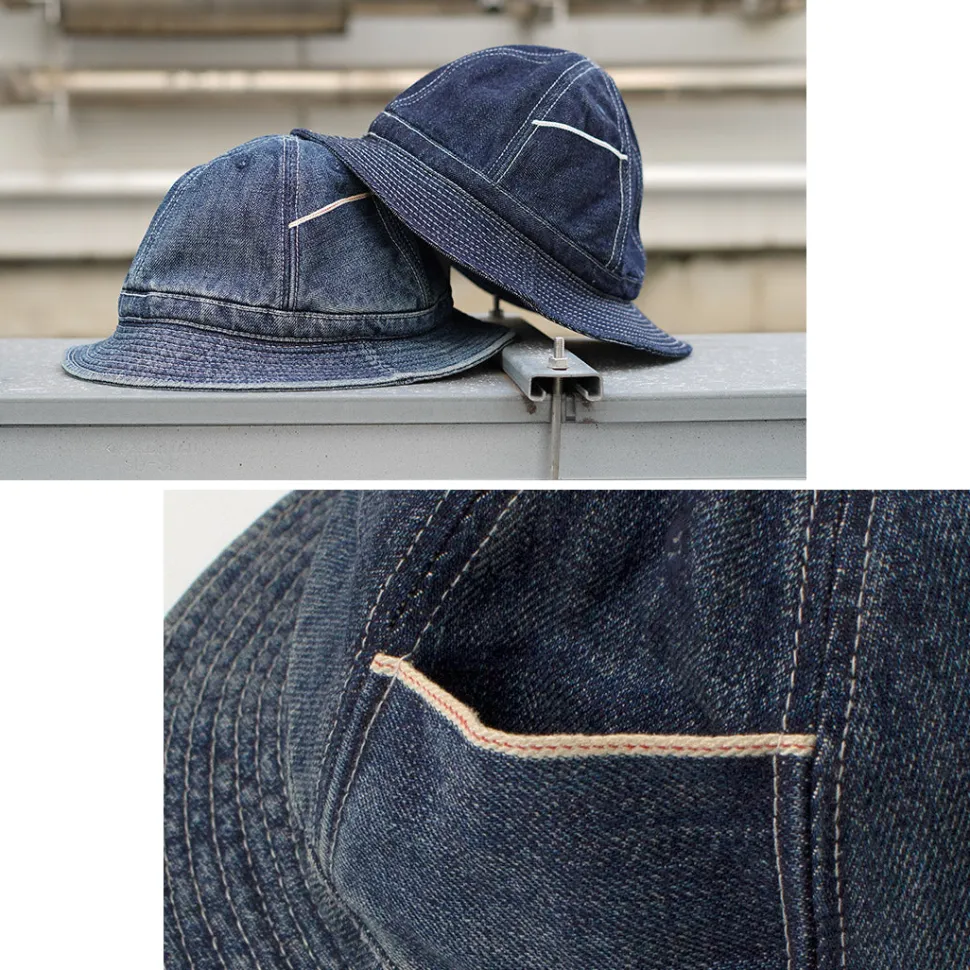 HIGHER / Selvage Denim Panel 6 Hat - Used finish