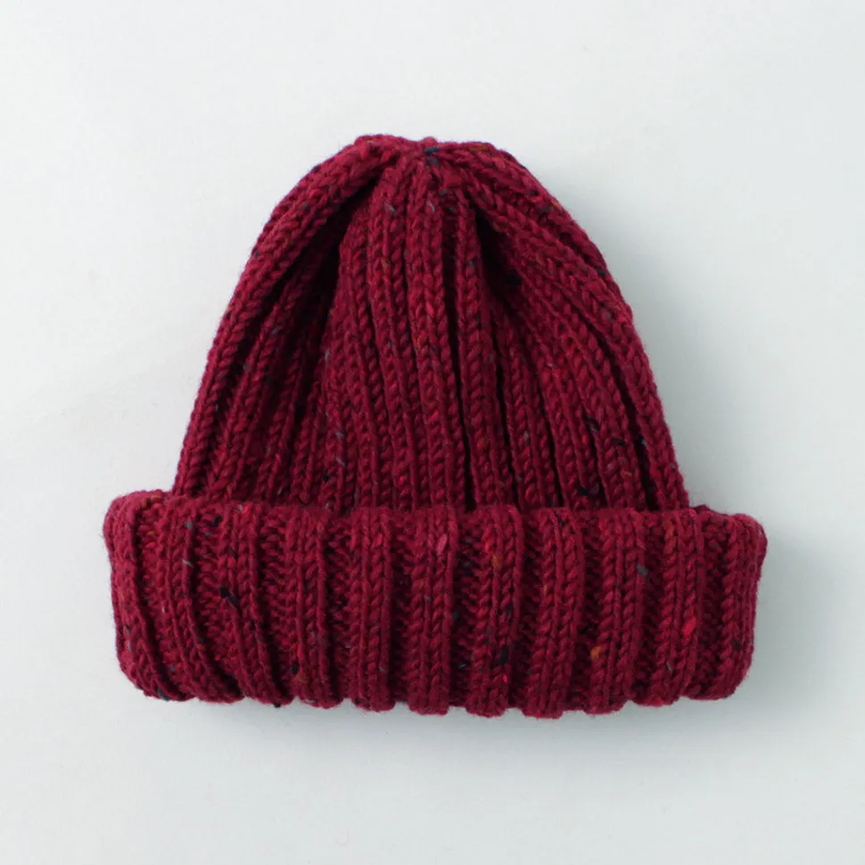 HIGHLAND 2000 / BW nep wool 2ÁE bobby cap (double turn-up)