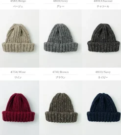 HIGHLAND 2000 / BW nep wool 2ÁE bobby cap (double turn-up)