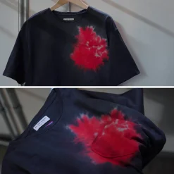 ILL ONE EIGHTY / Tie Dye Heart Pocket Short Sleeve T-Shirt