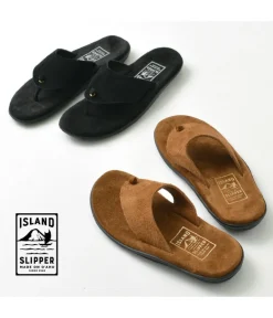 ISLAND SLIPPER / Wide strap thong leather sandal