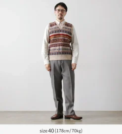 JAMIESONS / Fair Isle V-neck Vest