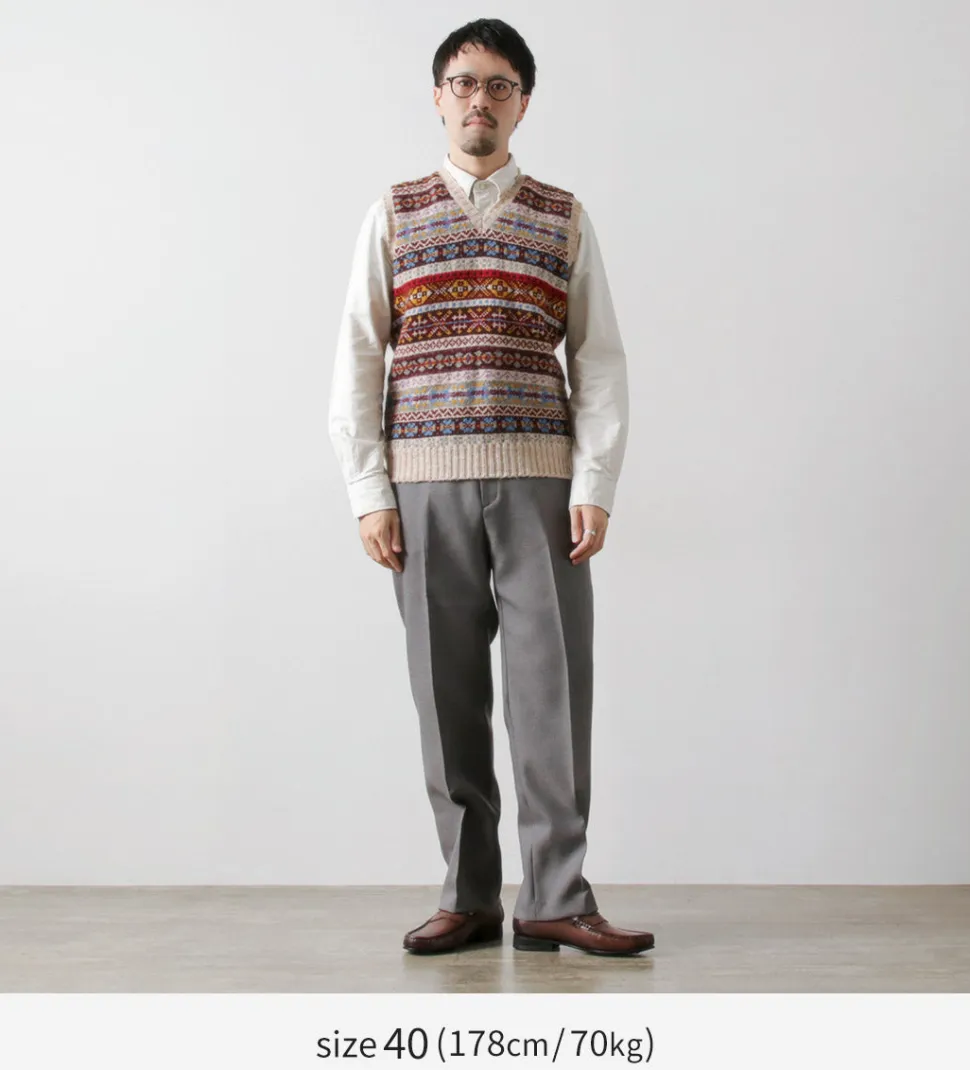 JAMIESONS / Fair Isle V-neck Vest