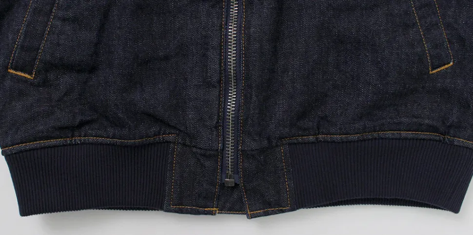 JAPAN BLUE JEANS / 13.5oz Crunch Denim Bomber Jacket