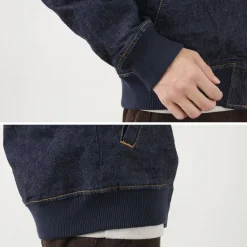 JAPAN BLUE JEANS / 13.5oz Crunch Denim Bomber Jacket