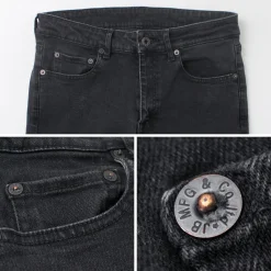 JAPAN BLUE JEANS / 12oz Hyper Stretch Slim Tapered Denim Faded Black