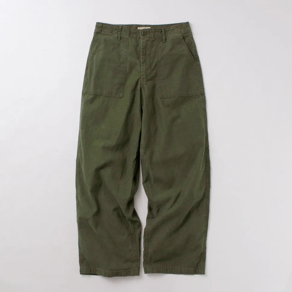 JAPAN BLUE JEANS / Wide Baker Pants Sulphur-dyed Back Satin