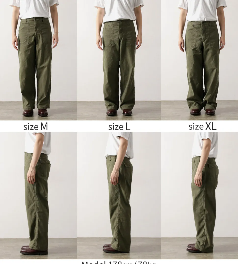 JAPAN BLUE JEANS / Wide Baker Pants Sulphur-dyed Back Satin