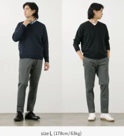 JOHN SMEDLEY / Merino Wool 30 Gauge 30 Gauge V-Neck Knit MODERN FIT