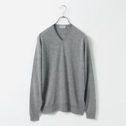 JOHN SMEDLEY / Merino Wool 30 Gauge 30 Gauge V-Neck Knit MODERN FIT