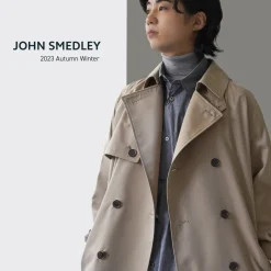 JOHN SMEDLEY / Merino Wool 24 Gauge Mock Neck Knit