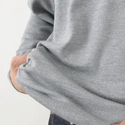 JOHN SMEDLEY / Merino Wool 24 Gauge Mock Neck Knit