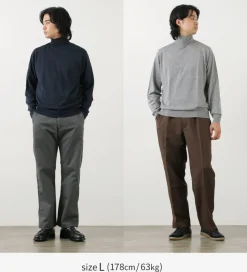 JOHN SMEDLEY / Merino Wool 30 Gauge Turtleneck Knit MODERN FIT