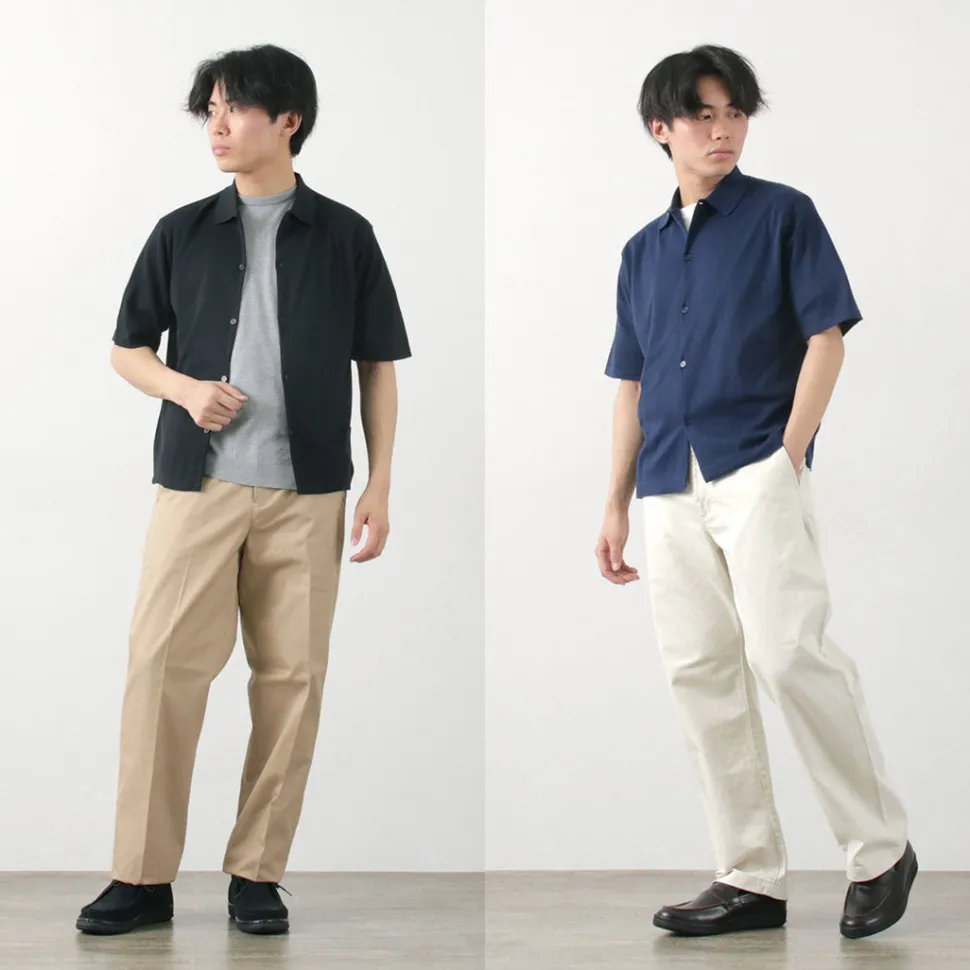 JOHN SMEDLEY / Sea Island Cotton 30 Gauge Knit Shirt