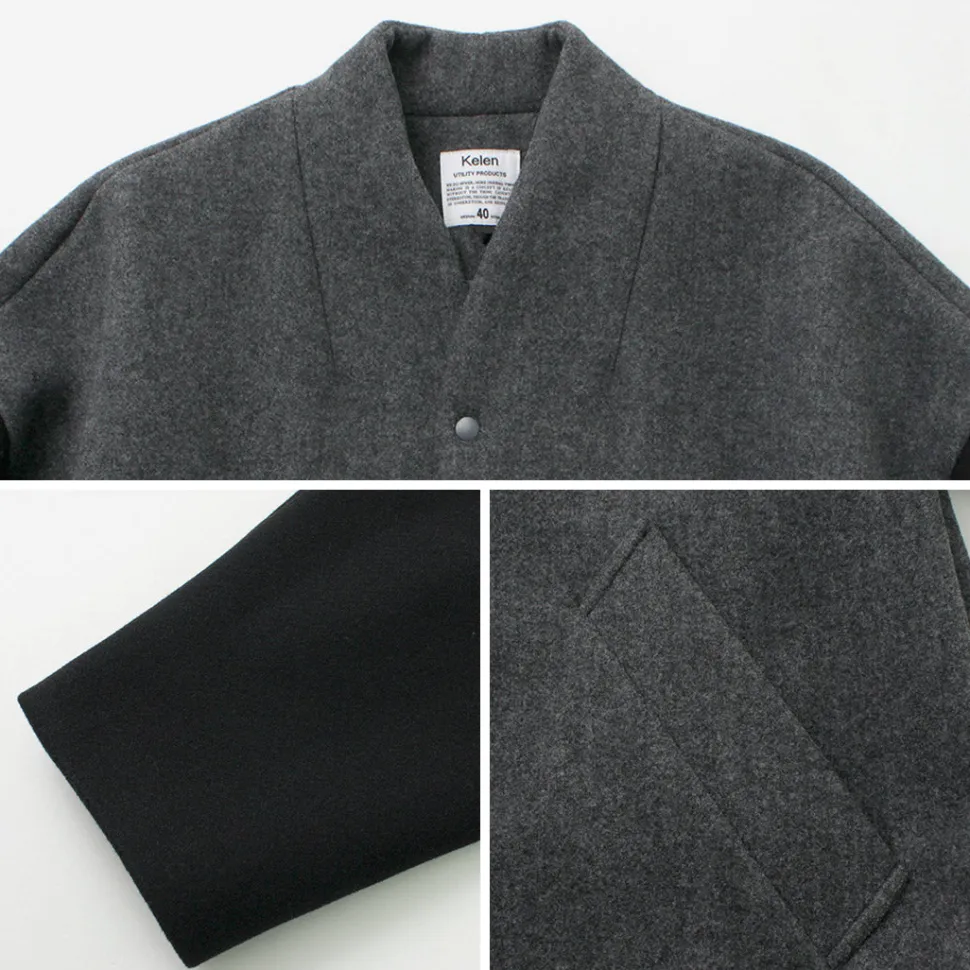 KELEN / Collarless Egg Jacket