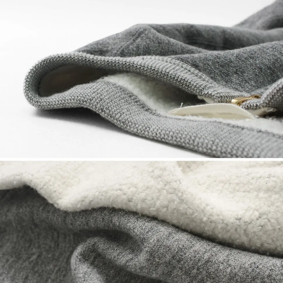KEPANI / Crew Neck Full Zip Sweat Jacket