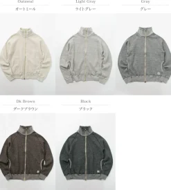 KEPANI / Great Smoky Raffybrushed-lining stand neck sweatshirt jacket