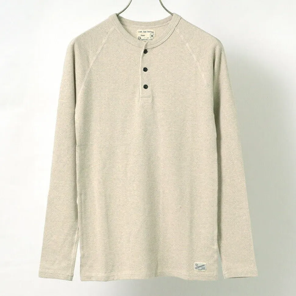 KEPANI / Henley neck long sleeve tee