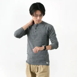 KEPANI / Henley neck long sleeve tee