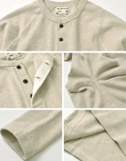 KEPANI / Henley neck long sleeve tee
